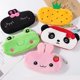 thumbnail image 2 of Estuche de lápices de animales de peluche, bolsa de bolígrafo de fruta de oso panda de dibujos animados para regalo de niños, bolsa de papelería cosmética, suministros escolares Zakka hola suerte  unisex, 2 of 2