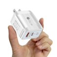 thumbnail image 2 of USB C Wall Charger,20W PD Type C +Quick Charger 3.0 Dual Port Faster Charging Block Plug Compatible with iPhone 13/12/11 /Pro Max, iPad Pro, AirPods Pro, Samsung Galaxy, 2 of 8