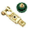 thumbnail image 6 of 1PC Heavy Duty Battery Disconnect Isolator Cut Off Switch 12V 24V Green Zinc Alloy Copper Plated And Plastic Knob Car Accessory, 6 of 11