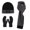 Gray, variant on FAHXNVB 3 Piece Knit Hat Scarf Gloves for Men and Women Cold Weather Thermal Accessories Long Scarf Winter Hat and Gloves