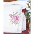 thumbnail image 3 of Stamped Pillowcases W/White Perle Edge 2/Pkg-XX Roses, 3 of 3
