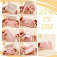 thumbnail image 4 of Kit de 12 cajas para recuerdos de boda para armar uno mismo, caja de papel kraft rosa con asa de perla, cintas, pegatinas, cajas de regalo, 4 of 6