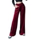 thumbnail image 3 of Txlixc Pantalones de terciopelo de piernas anchas para mujeres, pantalones elásticos casuales de cintura alta y ancha Txlixc  moda, 3 of 5