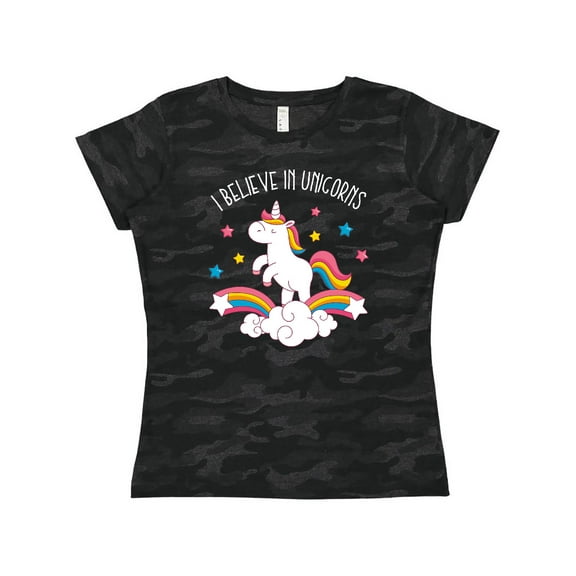 Inktastic Believe In Unicorns Women's T-Shirt