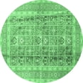 thumbnail image 1 of Ahgly Company Indoor Round Persian Emerald Green Traditional Area Rugs, 7' Round, 1 of 4