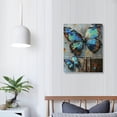 thumbnail image 4 of Creowell Butterfly Wall Art Vintage Butterfly Pictures Wall Decor Rustic Farmhouse Butterfly Canvas Painting Prints Modern Artwork Home Decoration for Bathroom Bedroom Living Room 16x20 in/12x16 in, 4 of 5