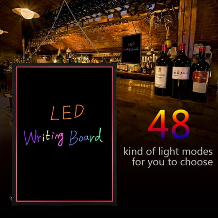 Open Face Message Board - Knifun 60 x 80cm Flashing Illuminated Fluorescence Erasable LED Message Menu Writing Sign Board, erasable led board, illuminated writing board,LED Writing Board