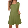 thumbnail image 2 of Liquidation d'Économies d'Été! Robe Aguichant à Manches Courtes pour Femmes, Mode Décontractée à Col Rond avec Imprimé d'Été, Robe Imprimée Tendance pour Sorties de Jour Ou Fêtes Décontractées Liquidation Ventes Aujourd'hui Aubaines Prime, 2 of 9