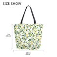 thumbnail image 5 of FORMRS Womens Canvas Tote Bag with Zipper Inner Pocket Shoulder Handbag, Olive Leaf, 5 of 7