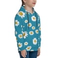 thumbnail image 3 of Kdxio Daisies Flowers Pattern Boys Athletic Unisex Boys Girls Hoodie with Pocket Sweatshirts-Large, 3 of 6