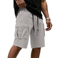 thumbnail image 2 of Yourumao Cargo Shorts for Men Elastic Waist Bermuda Shorts with Drawstring Durable Big and Tall Bottoms for Summer Hiking with Pockets, 2 of 5