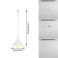 thumbnail image 5 of FSLiving Remote Control H-Type Track Pendant Light with Adjustable Arm,Vinatge White Metal Shade E26 Dimmable Timing Bulb for Farmhouse Sloping Ceiling (Ceiling Track Sold Separately) - Set of 3, 5 of 10