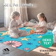 thumbnail image 4 of ODIKA 3'x5' Machine Washable Non-Slip Area Rug, Seashell Starfish Needlework DIY High Traffic Rug with Pad, Blue, 618774, 4 of 8