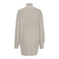 thumbnail image 5 of Oksale Knit Dresses for Women Trendy Mock Neck Mini Dress Loose Long Sleeve Sweater Dresses Solid Color Fall Dress 2025 Soft Cozy Dress Beige S, 5 of 7