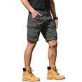 thumbnail image 3 of GrmtClth Cargo Shorts For Men Quick Dry Travel Cargo Shorts Large Storage Utility Multi Pockets Zipper Fly Relaxed Fit Soft Fabric Shorts Dark Gray 3XL, 3 of 10