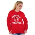 thumbnail image 4 of Christmas Presents Gangster Wrapper Unisex Plus Fleece Graphic Sweatshirt Brisco Brands 5X, 4 of 6