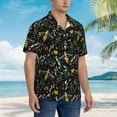 thumbnail image 3 of JUNZAN Wasp and Florals Pattern Hawaiian Shirt for Men,Summer Beach Casual Short Sleeve Button Down Shirts-X-Large, 3 of 7
