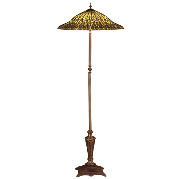 Meyda Tiffany - 30994 - Floor Lamp - Tiffany Lotus Leaf - Green/Blue-350pack