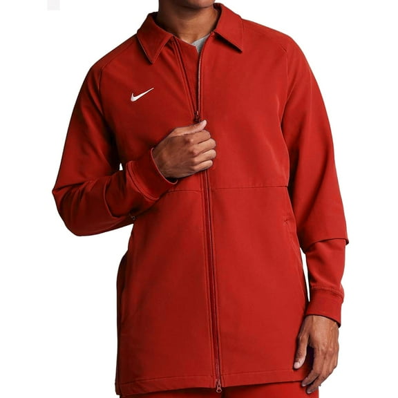 Nike Team Mens Therma Midweight Full Zip Track Jacket (Medium, Scarlet Red)