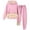 Pink, variant on Plebaso Women's Fleece Sweatsuit 2 Piece Outfit Hoodies and Jogging Pants Winter Warm Activewear Sets