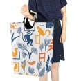 thumbnail image 4 of Yayeee Freestanding Laundry Hamper with Handle Collapsible Large Storage Basket for Clothes, Tropical Jungle Vibes, 4 of 7