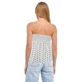 thumbnail image 4 of Women Y2k Tube Tops Strapless Floral Bandeau Vest Tie Up Sleeveless Backless Cute Tops Grunge Clothes White L, 4 of 9