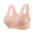 thumbnail image 2 of HVOBTTY Womens Front Closure Bra, Bras for Women, Middle Aged and Elderly Bras without Steel Rings Large Size Underwear Front Button Style Bra Comfortable Bra Orange, XL, 2 of 3