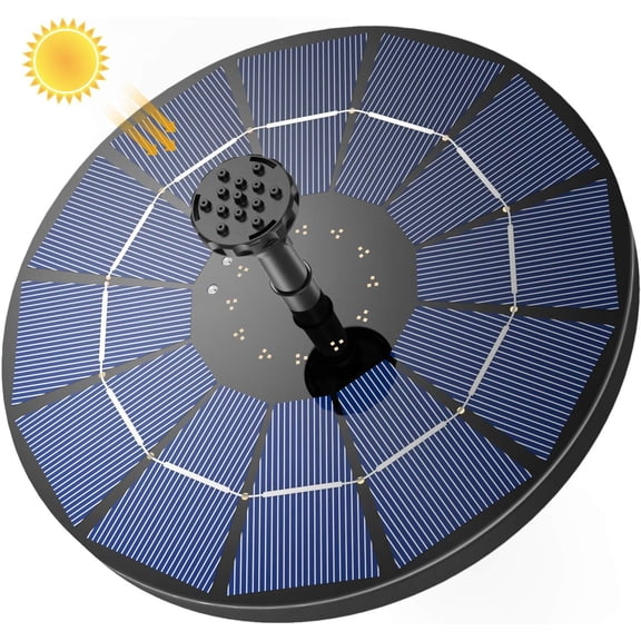 3.5W Solar Fountain with 1500mAh Battery & 6 Spray Effects for Pool, Fish Pond, Bird Bath & Garden