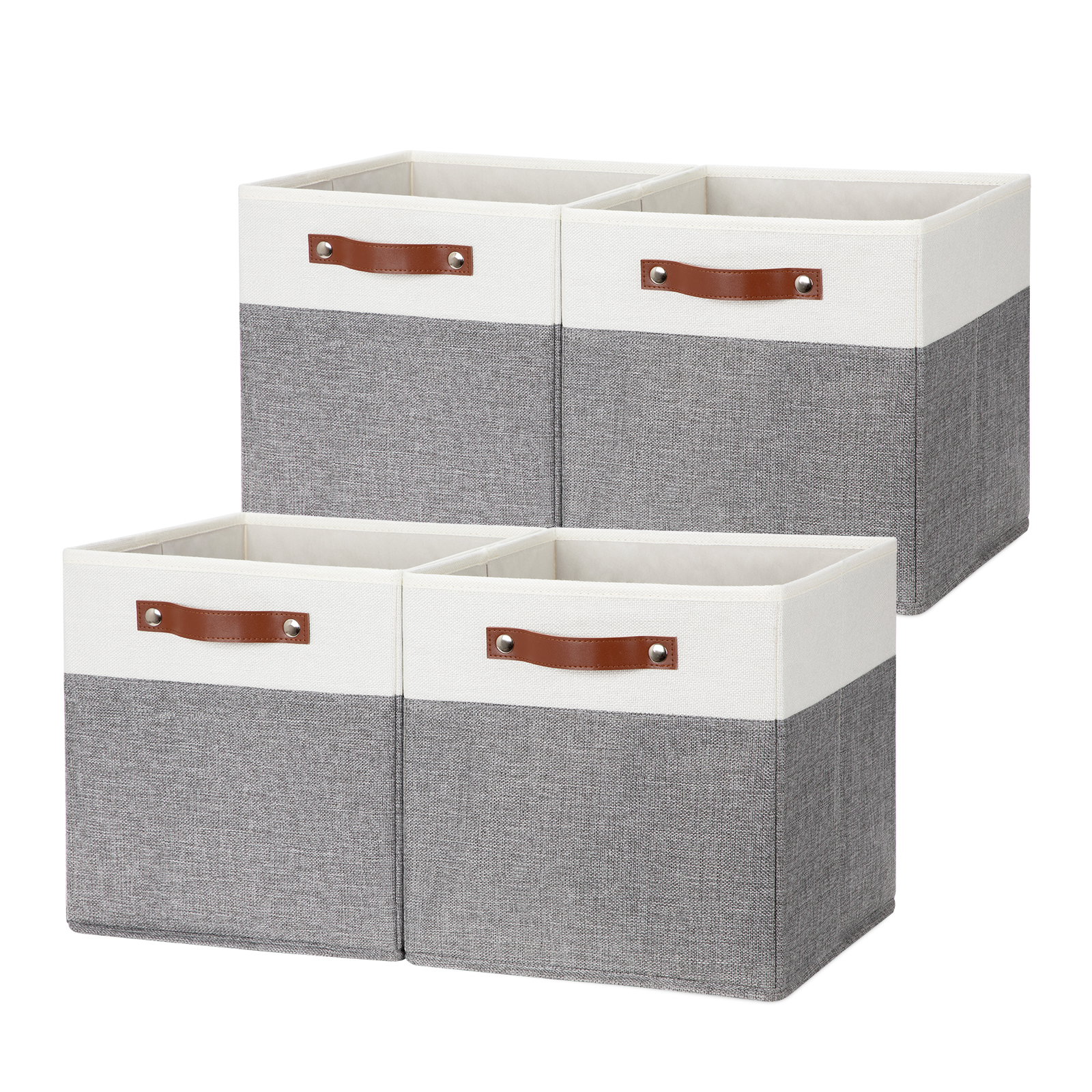DULLEMELO Storage Cubes 12×12 Fabric Cube Storage Bins 4PCS Foldable