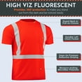 thumbnail image 5 of North 15 High-Visibility Reflective Safety Short Sleeve Red Safety T-Shirt with Moisture Wicking Mesh-6675-2XL, 5 of 9