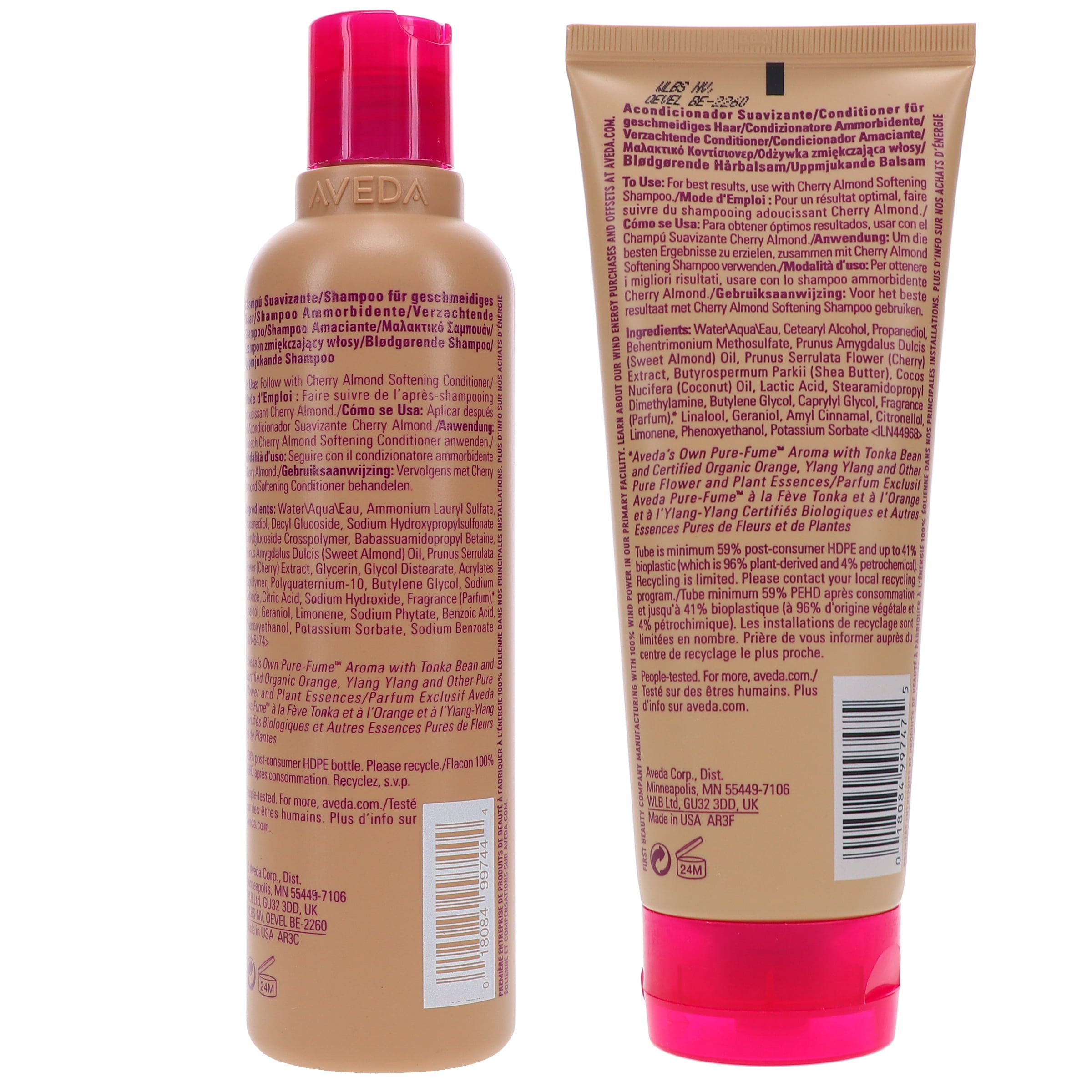 AVEDA cherry almond コンディショナー 1000mL Cherry Almond softening & sweet smelling hair & body care