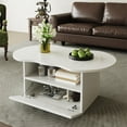thumbnail image 3 of table Basse, table Basse en Forme de Nuage avec Tiroirs et Compartiments de Rangement., 3 of 22