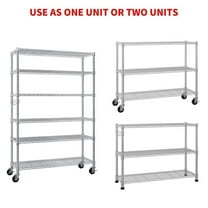 Rolling 6 Tier Storage Shelf Heavy Duty Storage Shelving Unit Metal Storage Rack