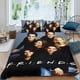 thumbnail image 2 of Amigos TV Conjunto de sábanas temático, trío de piezas, cómodo y amigable con la piel, diseño único, regalo de decoración para el hogar para familiares, amigos y fans,140cm *210cm, 2 of 6
