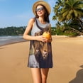 thumbnail image 3 of Balery Portrait Of Cow With Its Baby Cow Vestidos de verano para mujer con estampado: vestido holgado sin mangas, vestido playero informal y cómodo para días calurosos., 3 of 7
