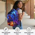 thumbnail image 4 of Aplkyhs Lightning Dinosaur 4 Piece Kids Backpack Set with Lunch Box Pencil Case Water Bottle Holder with Strap Includes Schoolbag with Front Pocket Gift for Girls Boys, 4 of 7