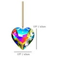 thumbnail image 2 of Prismas de corazón de cristal de 3 piezas para candelabro, ventana, jardín, boda, decoración de fiesta, 2 of 5