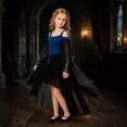 thumbnail image 4 of Gothic Witch Costume Dress Off Shoulder Renaissance High Low Gown Lace Up Vintage Evening Outfit For Halloween Party Juniors Teens, 4 of 8