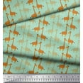 thumbnail image 2 of Soimoi Poly Crepe Fabric Giraffe Kids Print Fabric by Yard 42 Inch Wide, 2 of 3