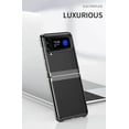 thumbnail image 3 of for Samsung Galaxy Z Flip 3 5G Case,Luxury Slim Hard Plating Folding Sleeve Plating Clear Case for Samsung Galaxy Z Flip 3 DD Blue, 3 of 10