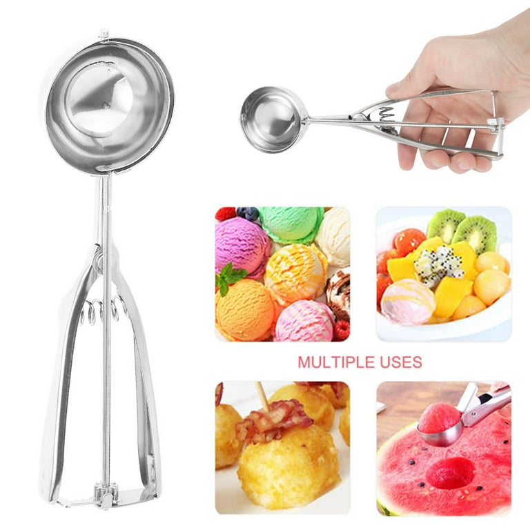 Ice Cream Scoop, Stainless Steel Scoop For Ice Cream/Mashed  Potatoes/fruits, Stainless Steel Trigger Ice Cream Scoop With Handle -  AliExpress