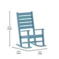 thumbnail image 5 of Emma + Oliver Contemporary Rocking Chair, All-Weather HDPE Indoor/Outdoor Rocker in Blue, 5 of 11