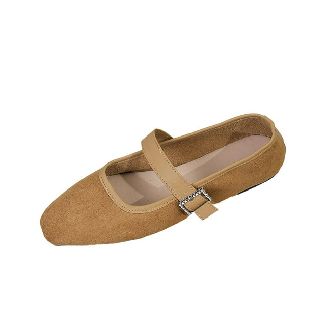 JMYHOAM Flats for Women Fashionable Casual Versatile Breathable Low Cut Comfortable Flat Shoes
