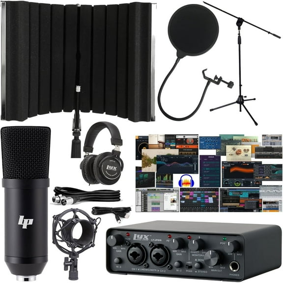LyxJam 2x2 USB Audio Interface with ASIO Driver & Creative Studio Software