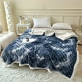 thumbnail image 5 of Zawou Large Double Layer Thickened Lamb’s Wool Milk Fleece Blanket, Soft Plush Winter Throw for Sofa, Bed, or Dormitory, Cozy Nap Blanket, Portable Warm Comfort, 150x100cm, 5 of 6