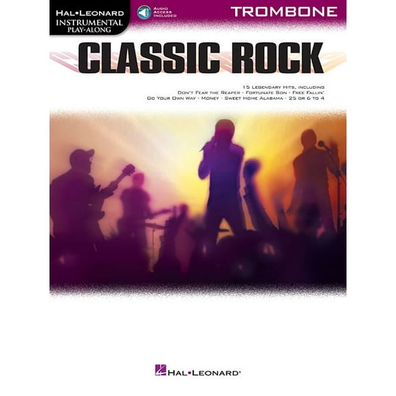 Classic Rock: Instrumental Play-Along for Trombone, (Paperback)