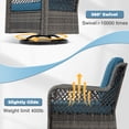 thumbnail image 3 of Yalissey 6PCS Outdoor Swivel Gliders Set with Ottoman HDPE Table, 360-Degree Swivel Rocker Lounge Chair,Wicker Bistro Furniture Set(Beige,Brown Rattan), 3 of 6