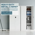 thumbnail image 4 of MIIIKO 71" Metal Storage Locker Metal Garage Locker Cabinets with Locking Door and 4 Adjustable Shelves, Steel Classic Storage Cabinet for Home, School, Office, Garage, 4 of 6