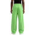 thumbnail image 4 of Men's Baggy Sweatpants Wide Leg Lounge Pants Drawstring Waist Loose Fit Jogging Trousers with Pockets Fluorescent Green XL, 4 of 5
