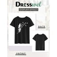 thumbnail image 3 of Hibeli Women Feather Bird Print T-shirt Short Sleeves Graphic Tee Shirt, 3 of 6